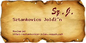 Sztankovics Jolán névjegykártya